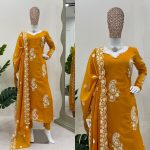 DESIGNER TABBY SILK THREAD WORK TOP BOTTOM WITH DUPATTA PARTY WEAR WHOLESALE PRICE ETHNIC GARMENT (3)