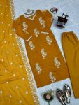 DESIGNER TABBY SILK THREAD WORK TOP BOTTOM WITH DUPATTA PARTY WEAR WHOLESALE PRICE ETHNIC GARMENT (3)