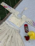 DESIGNER TISSUE SILK THREAD AND SEQUENCE WORK LEHENGA CHOLI WITH DUPATTA PARTY WEAR WHOLESALE PRICE ETHNIC GARMENT (5)