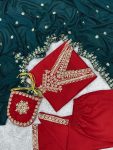 DESIGNER VICHITRA SILK EMBROIDERY AND SEQUENCE WORK TOP BOTTOM WITH DUPATTA FESTIVE WEAR WHOLESALE PRICE ETHNIC GARMENT (3)