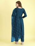 DESIGNER VICHITRA SILK EMBROIDERY WORK ALIA CUT TOP BOTTOM WITH DUPATTA PARTY WEAR WHOLESALE PRICE ETHNIC GARMENT (7)