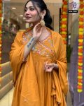 DESIGNER VISCOSE CHANDERI EMBROIDERY WORK TOP BOTTOM WITH DUPATTA FESTIVE WEAR WHOLESALE PRICE ETHNIC GARMENT (3)