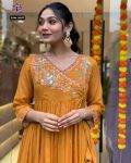 DESIGNER VISCOSE CHANDERI EMBROIDERY WORK TOP BOTTOM WITH DUPATTA FESTIVE WEAR WHOLESALE PRICE ETHNIC GARMENT (3)