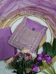 DESIGNER VISCOSE CHINON SEQUENCE CODING EMBROIDERY WORK TOP BOTTOM WITH DUPATTA FESTIVE WEAR WHOLESALE PRICE ETHNIC GARMENT (3)