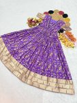 DESIGNER VISCOSE DOLA SILK EMBROIDERY LACE WORK ONLY GOWN PARTY WEAR WHOLESALE PRICE ETHNIC GARMENT (3)
