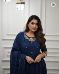 DESIGNER VISCOSE EMBROIDERY WORK TOP BOTTOM WITH DUPATTA PARTY WEAR WHOLESALE PRICE ETHNIC GARMENT (7)