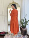 DESIGNER VISCOSE SILK EMBROIDERY WORK TOP BOTTOM WITH DUPATTA PARTY WEAR WHOLESALE PRICE ETHNIC GARMENT (3)