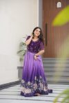 FANCY BLOOMIMG GEORGETTE DIGITAL PRINTED EMBROIDERY WORK ONLY GOWN PARTY WEAR WHOLESALE PRICE ETHNIC GARMENT (1)