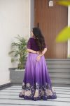 FANCY BLOOMIMG GEORGETTE DIGITAL PRINTED EMBROIDERY WORK ONLY GOWN PARTY WEAR WHOLESALE PRICE ETHNIC GARMENT (1)