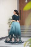 FANCY BLOOMIMG GEORGETTE DIGITAL PRINTED EMBROIDERY WORK ONLY GOWN PARTY WEAR WHOLESALE PRICE ETHNIC GARMENT (6)