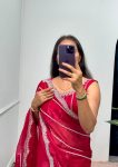 FANCY BLOOMING BURBERRY EMBROIDERY ZARI WORK SAREE WITH UNSTITCHED BLOUSE PARTY WEAR WHOLESALE PRICE ETHNIC GARMENT (17)