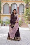 FANCY BLOOMING GEORGETTE EMBROIDERY SEQUENCE WORK TOP PALAZZO WITH DUPATTA PARTY WEAR WHOLESALE PRICE ETHNIC GARMENT (12)