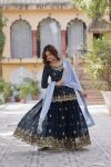 FANCY BLOOMING GEORGETTE EMBROIDERY SEQUENCE WORK TOP PALAZZO WITH DUPATTA PARTY WEAR WHOLESALE PRICE ETHNIC GARMENT (2)