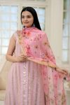 FANCY BLOOMING GEORGETTE EMBROIDERY SEQUENCE WORK TOP SHARARA WITH DUPATTA PARTY WEAR WHOLESALE PRICE ETHNIC GARMENT (3)