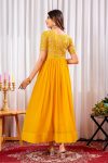 FANCY BLOOMING GEORGETTE EMBROIDERY ZARI SEQUENCE WORK ONLY GOWN PARTY WEAR WHOLESALE PRICE ETHNIC GARMENT (3)