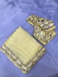 FANCY CHIFFON EMBROIDERY WITH SEQUENCE WORK SAREE WITH UNSTITCHED BLOUSE PARTY WEAR WHOLESALE PRICE ETHNIC GARMENT (4)