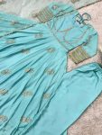 FANCY CHINON EMBROIDERY SEQUENCE WORK GOWN BOTTOM WITH DUPATTA PARTY WEAR WHOLESALE PRICE ETHNIC GARMENT (3)