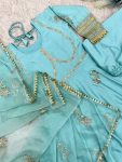 FANCY CHINON EMBROIDERY SEQUENCE WORK GOWN BOTTOM WITH DUPATTA PARTY WEAR WHOLESALE PRICE ETHNIC GARMENT (3)
