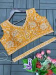 FANCY CHINON EMBROIDERY SEQUENCE WORK READY TO WEAR SAREE BLOUSE WITH BELT PARTY WEAR WHOLESALE PRICE ETHNIC GARMENT (5)