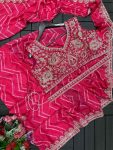 FANCY CHINON EMBROIDERY SEQUENCE WORK READY TO WEAR SAREE BLOUSE WITH BELT PARTY WEAR WHOLESALE PRICE ETHNIC GARMENT (3)