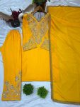 FANCY CHINON EMBROIDERY SEQUENCE WORK TOP BOTTOM WITH DUPATTA PARTY WEAR WHOLESALE PRICE ETHNIC GARMENT (2)