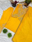 FANCY CHINON EMBROIDERY SEQUENCE WORK TOP BOTTOM WITH DUPATTA PARTY WEAR WHOLESALE PRICE ETHNIC GARMENT (2)