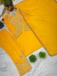 FANCY CHINON EMBROIDERY SEQUENCE WORK TOP BOTTOM WITH DUPATTA PARTY WEAR WHOLESALE PRICE ETHNIC GARMENT (2)