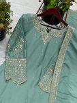 FANCY CHINON EMBROIDERY SEQUENCE WORK TOP SHARARA WITH DUPATTA FESTIVE WEAR WHOLESALE PRICE ETHNIC GARMENT (8)