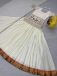 FANCY CHINON EMBROIDERY THREAD AND SEQUENCE WORK TOP LEHENGA WITH DUPATTA WEDDING WEAR WHOLESALE PRICE ETHNIC GARMENT (4)