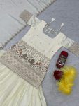 FANCY CHINON EMBROIDERY THREAD AND SEQUENCE WORK TOP LEHENGA WITH DUPATTA WEDDING WEAR WHOLESALE PRICE ETHNIC GARMENT (4)