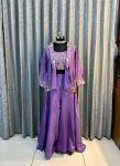 FANCY CHINON EMBROIDERY THREAD WORK STITCHED PALAZZO BLOUSE WITH KOTI PARTY WEAR WHOLESALE PRICE ETHNIC GARMENT (7)