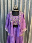 FANCY CHINON EMBROIDERY THREAD WORK STITCHED PALAZZO BLOUSE WITH KOTI PARTY WEAR WHOLESALE PRICE ETHNIC GARMENT (7)