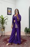 FANCY CHINON EMBROIDERY WORK STITCHED BLOUSE PALAZZO WITH KOTI PARTY WEAR WHOLESALE PRICE ETHNIC GARMENT (3)