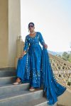 FANCY CHINON EMBROIDERY WORK TOP SHARARA WITH DUPATTA FESTIVE WEAR WHOLESALE PRICE ETHNIC GARMENT (3)