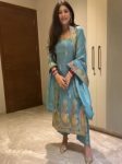 FANCY CHINON SILK EMBROIDERY SEQUENCE WORK TOP BOTTOM WITH DUPATTA FESTIVE WEAR WHOLESALE PRICE ETHNIC GARMENT (3)