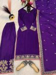 FANCY CHINON SILK EMBROIDERY SEQUENCE WORK TOP PALAZZO WITH DUPATTA PARTY WEAR WHOLESALE PRICE ETHNIC GARMENT (3)
