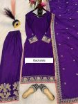 FANCY CHINON SILK EMBROIDERY SEQUENCE WORK TOP PALAZZO WITH DUPATTA PARTY WEAR WHOLESALE PRICE ETHNIC GARMENT (3)