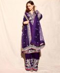 FANCY CHINON SILK EMBROIDERY SEQUENCE WORK TOP PALAZZO WITH DUPATTA PARTY WEAR WHOLESALE PRICE ETHNIC GARMENT (3)