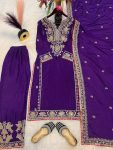 FANCY CHINON SILK EMBROIDERY SEQUENCE WORK TOP PALAZZO WITH DUPATTA PARTY WEAR WHOLESALE PRICE ETHNIC GARMENT (3)