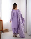 FANCY CHINON SILK THREAD SEQUENCE WORK TOP BOTTOM WITH DUPATTA PARTY WEAR WHOLESALE PRICE ETHNIC GARMENT (10)