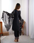 FANCY CHINON SILK THREAD SEQUENCE WORK TOP BOTTOM WITH DUPATTA PARTY WEAR WHOLESALE PRICE ETHNIC GARMENT (3)