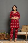 FANCY COTTON BLOCK PRINT WITH FANCY HANDWORK AND LACE BORDER WORK CO-ORD SET CASUAL WEAR WHOLESALE PRICE ETHNIC GARMENT (4)