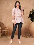 FANCY COTTON BUBBLE PATTERN WEAVING WORK READY TO WEAR TOP PARTY WEAR WHOLESALE PRICE ETHNIC GARMENT (7)