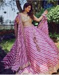 FANCY COTTON CREPE SILK DIGITAL PRINTED SEQUENCE ZARI WORK LEHENGA CHOLI WITH DUPATTA PARTY WEAR WHOLESALE PRICE ETHNIC GARMENT (3)