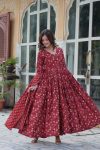 FANCY COTTON DIGITAL PRINTED ALIA CUT GOWN BOTTOM WITH DUPATTA FESTIVE WEAR WHOLESALE PRICE ETHNIC GARMENT (5)