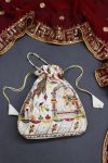 FANCY COTTON EMBROIDERY WITH SEQUENCE WORK AND LACE BORDER WORK POTLI PURSE FESTIVE WEAR WHOLESALE PRICE ETHNIC GARMENT (2)