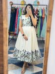 FANCY COTTON THREAD WORK ONE PIECE OFF WHITE