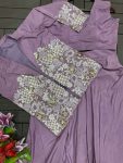 FANCY CREEP SATIN EMBROIDERY WORK DRAPED SKIRT BLOUSE WITH KOTI PARTY WEAR WHOLESALE PRICE ETHNIC GARMENT (3)