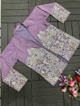 FANCY CREEP SATIN EMBROIDERY WORK DRAPED SKIRT BLOUSE WITH KOTI PARTY WEAR WHOLESALE PRICE ETHNIC GARMENT (3)