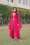 FANCY FAUX BLOOMING EMBROIDERED WORK TOP BOTTOM WITH DUPATTA FESTIVE WEAR WHOLESALE PRICE ETHNIC GARMENT (7)